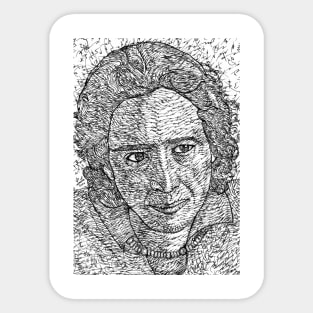 HANNAH ARENDT ink portrait .3 Sticker